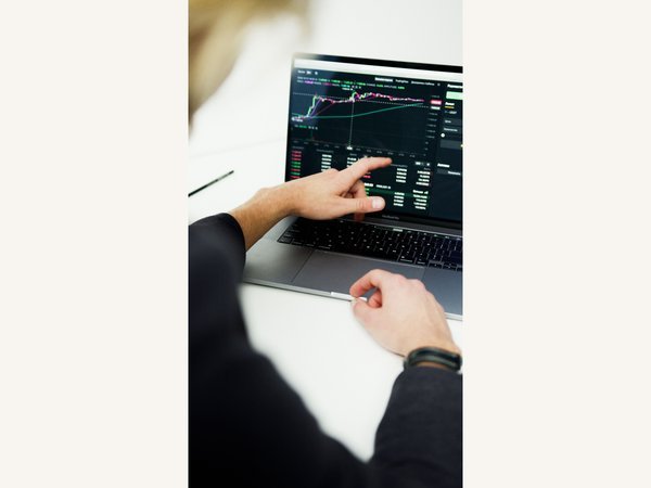 Person working with a software dashboard on a computer