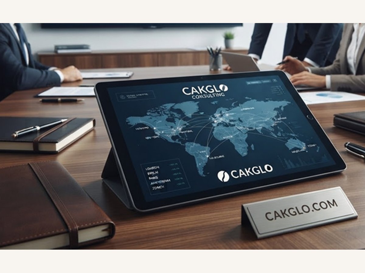 Tablet showing a supply-chain planning illustration