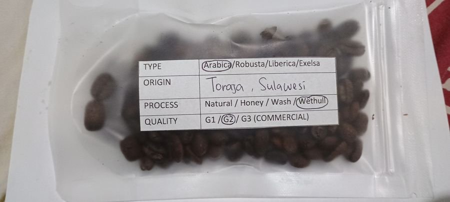 Grade 1 washed Arabica sample from Pangalengan West Java with 11 percent moisture noted