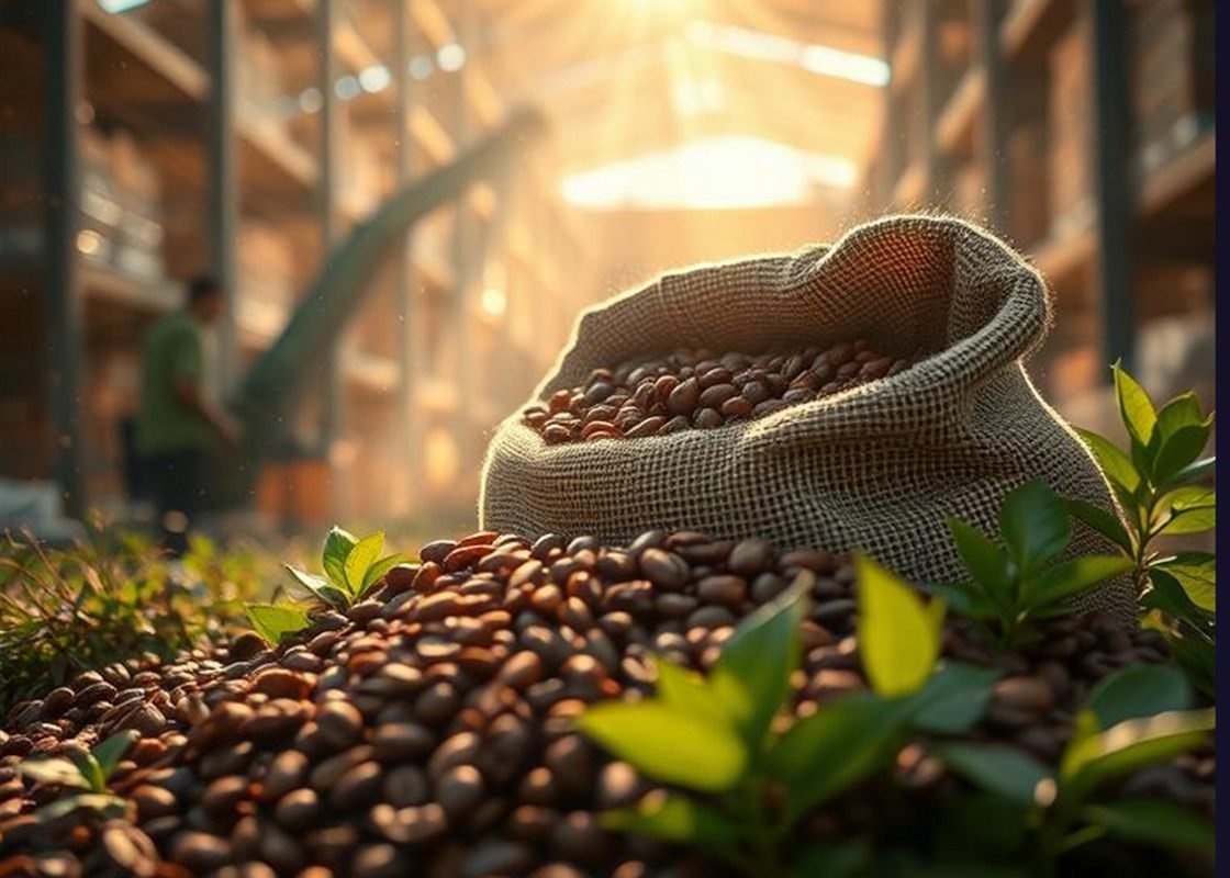 Indonesian coffee shipment at origin